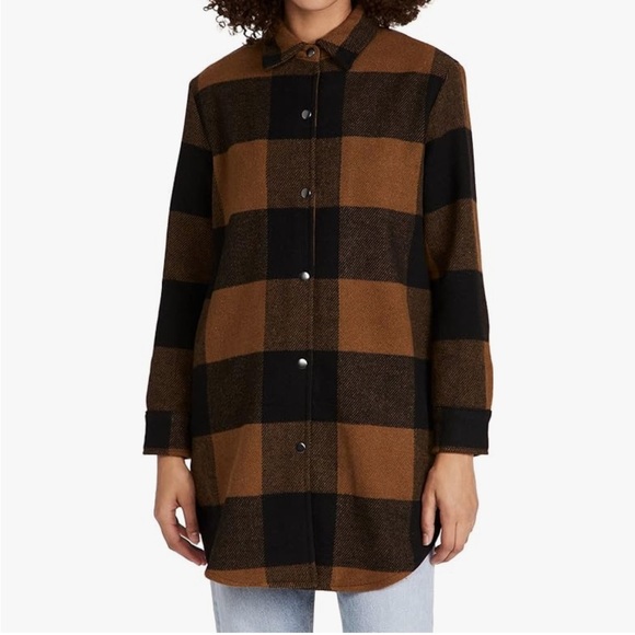 RD STYLE conscious Eldridge Plaid Check Shirt Jacket Shacket Size XS oversized - Picture 11 of 13